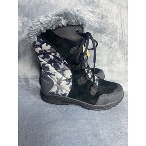 Columbia Women's US 5 Ice Maiden II Boot Suede Camo Army Quilted Waterproof NEW